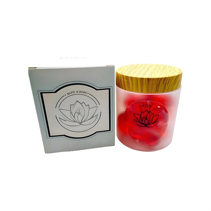 Perlas de baño románticas con aroma a rosas